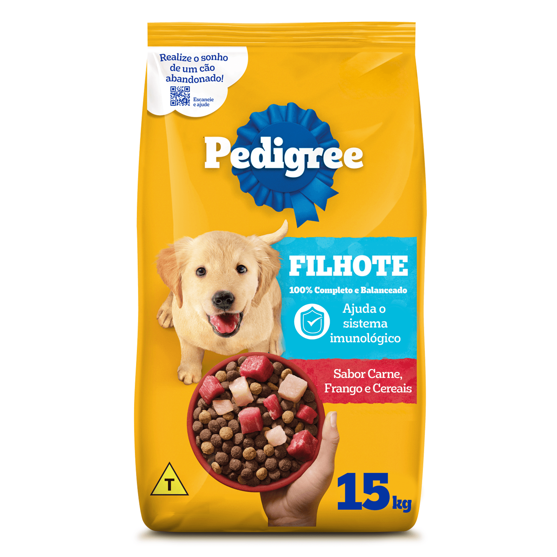 Ração Pedigree Carne Frango e Cereais Cães Filhotes 15 kg