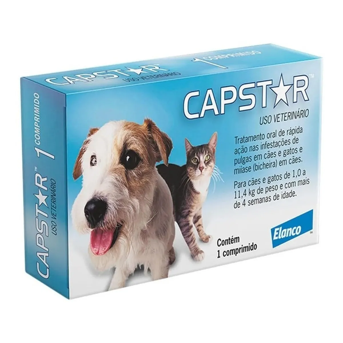 Antipulgas Elanco Capstar 11mg para Cães e Gatos de até 11kg